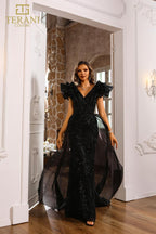 Terani Pageant Dress 251GL4357 - Black