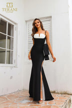 Terani Prom Dress 251P4006 - Black White