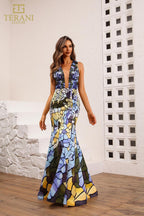 Terani Prom Dress 251P4146 - Blue Multi