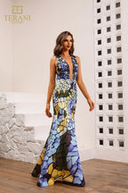 Terani Prom Dress 251P4146 - Blue Multi