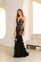 Terani Prom Dress 251P4321 - Black Nude
