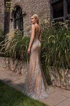 Terani Prom Dress 251P4366 - Silver Nude