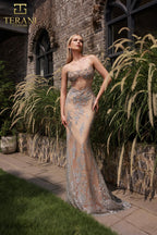 Terani Prom Dress 251P4366 - Silver Nude