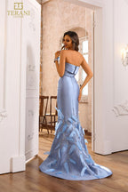 Terani Evenings Dress 251E4226 - Denim