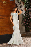 Terani Evenings Dress 251E4256 - Sage Gold