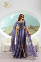 Terani Mother of the Bride Dress 251M4463 - Blueberry