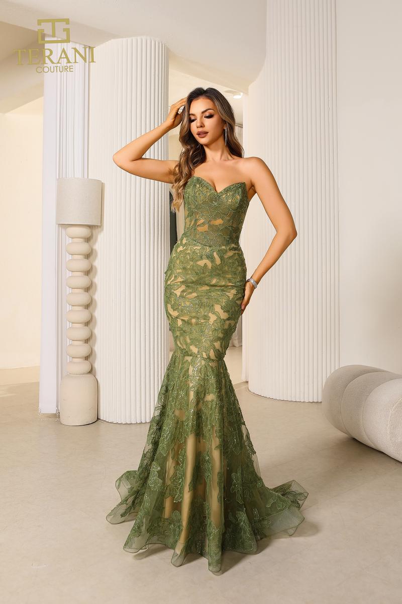 Terani Prom Dress 251P4355 - Green Nude