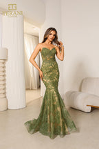Terani Prom Dress 251P4355 - Green Nude