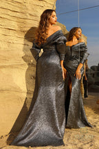 Terani Evenings Dress 252E5138 - Gunmetal