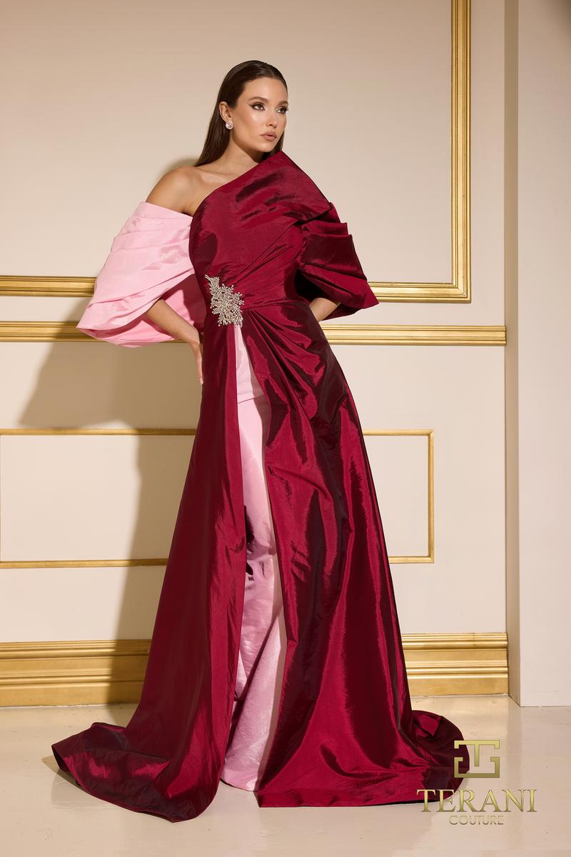 Terani Evenings Dress 252E5141 - Pink Wine