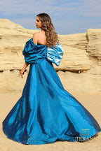 Terani Evenings Dress 252E5141 - Blue Denim