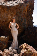 Terani Evenings Dress 252E5144 - Champagne