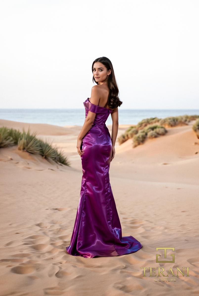 Terani Evenings Dress 252E5162 - Plum