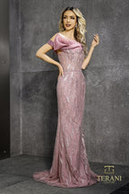 Terani Couture Evening 252E5171 - Mocha Rose