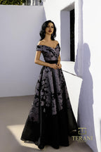 Terani Evenings Dress 252E5188 - Black Pewter