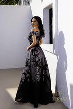 Terani Evenings Dress 252E5188 - Black Pewter