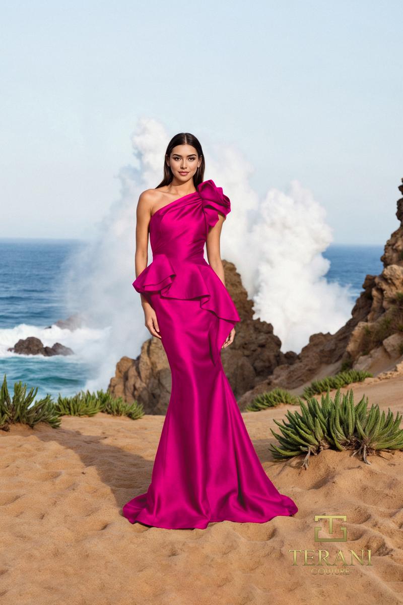 Terani Evenings Dress 252E5546 - Fuchsia