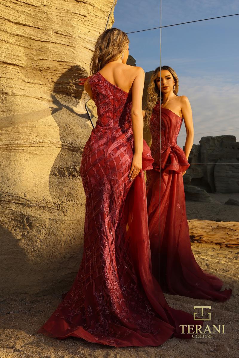 Terani Pageant Dress 252GL5205 - Wine