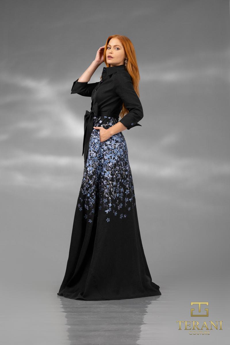 Terani Mother of the Bride Dress 252M5503 - Black Blue