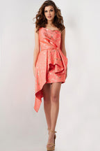 Jovani Short Dresses 25668 - Coral/Gold