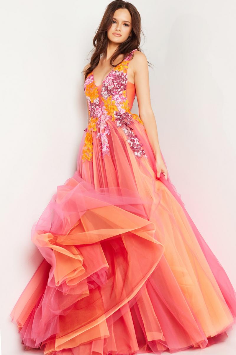 Jovani Prom 25800 - Orange/Multi