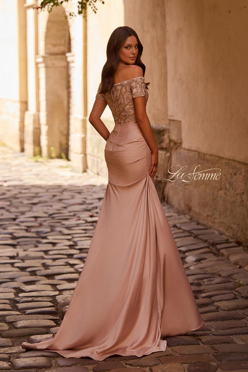 La Femme Evening Dress 25996 - Champagne