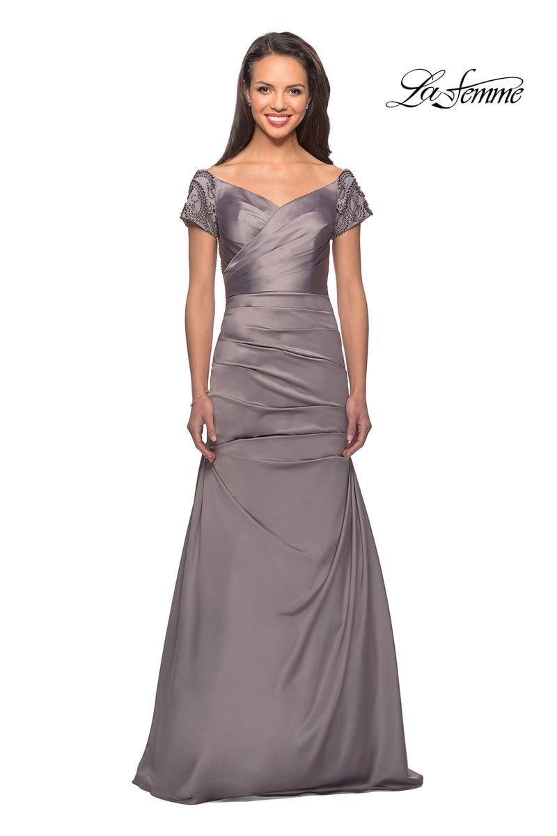 La Femme Evening Dress 25996 - Silver