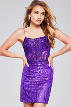 Jovani Short Evening Dress 26183 - Purple
