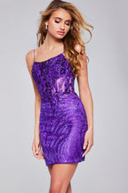 Jovani Short Evening Dress 26183 - Purple