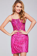 Jovani Short Evening Dress 26183 - Fuchsia