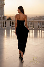 Terani Cocktail Dress 261C6723 - Black White