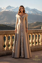 Terani Mother of the Bride Dress 261M6455 - Taupe