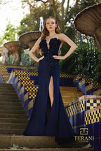 Terani Prom Dress 261P6624 - Navy