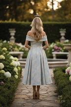 Terani Cocktail Dress 261C6515 - Blue Gold