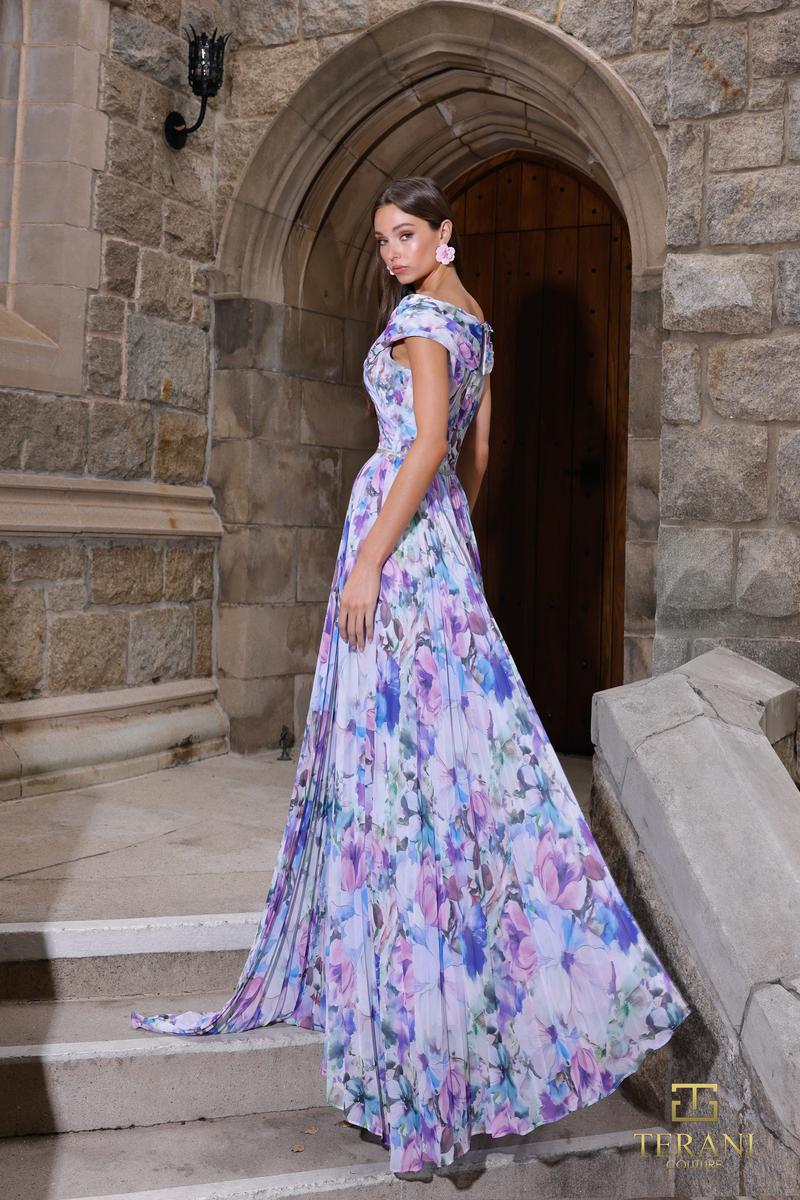 Terani Cocktail Dress 261C6641 - Blue Purple