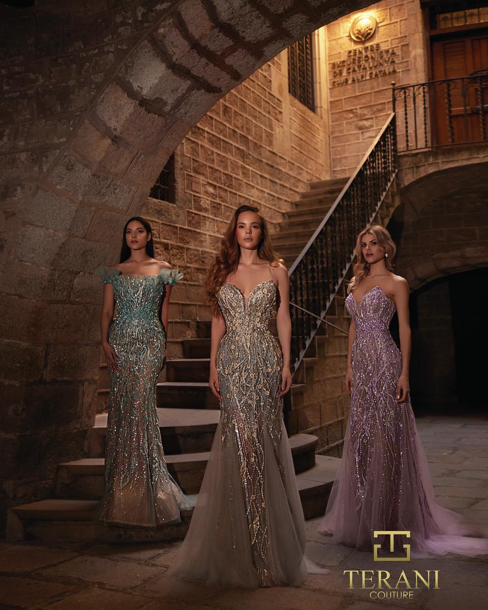 Terani Prom 261P6191 - Sage Nude