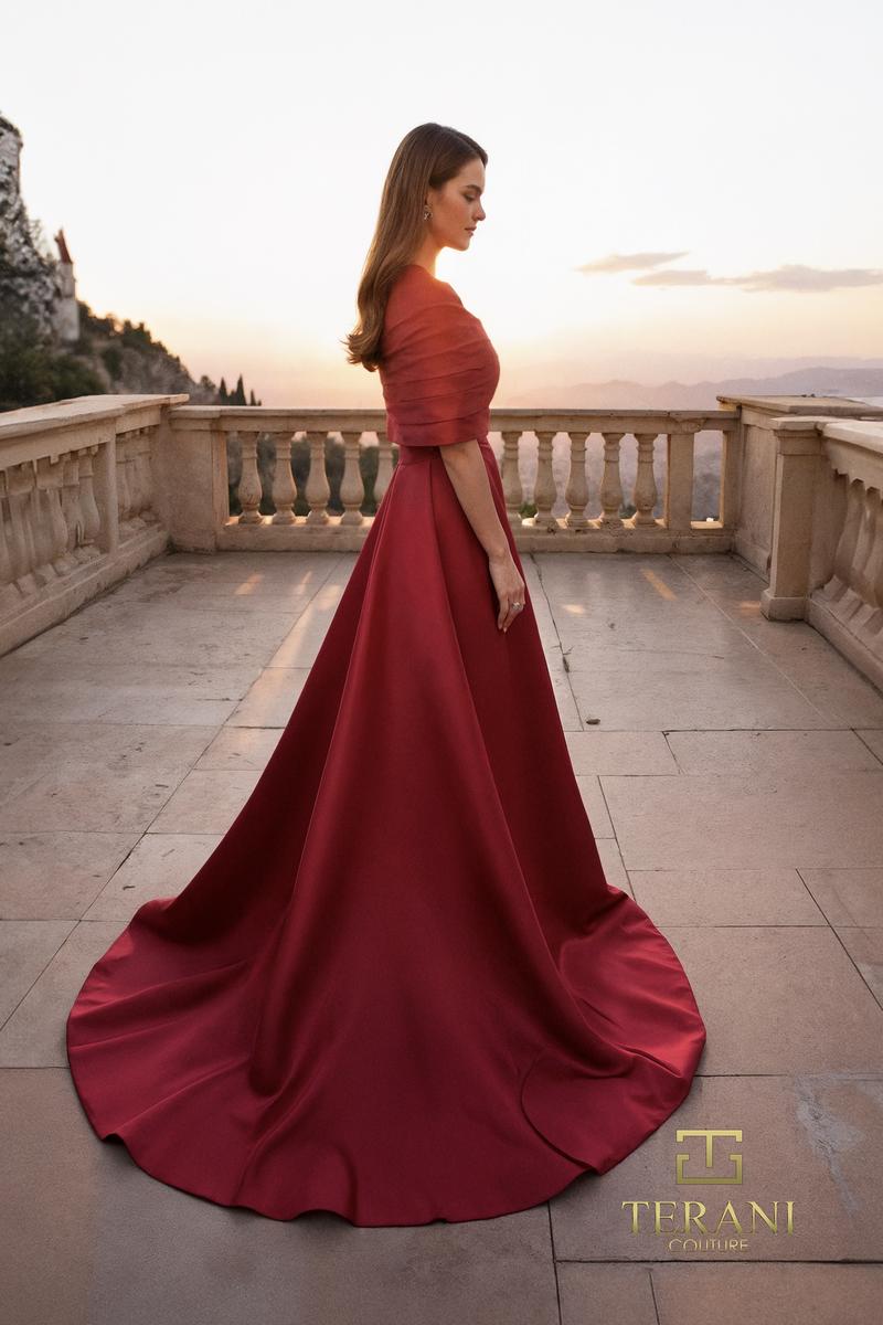 Terani Mother of the Bride Dress 261M6415 - Wine