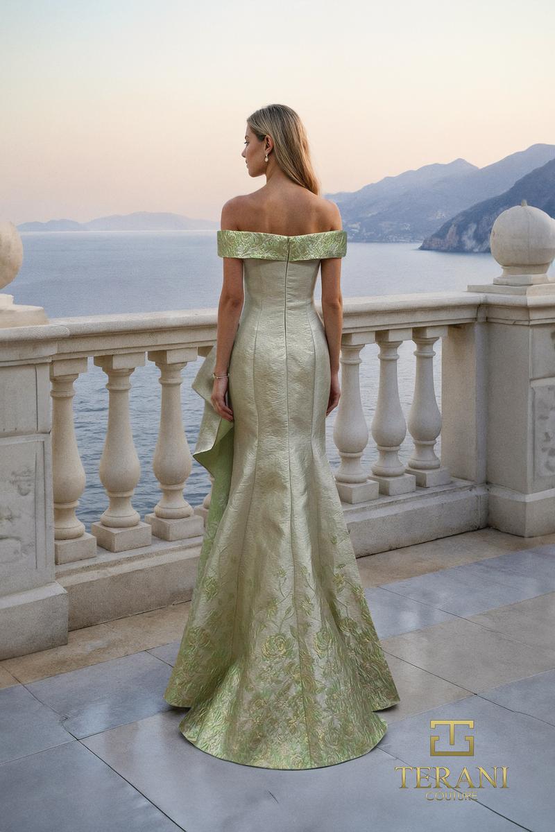 Terani Mother of the Bride Dress 261M6451 - Silver Lt Green