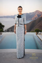 Terani Mother of the Bride Dress 261M6477 - Black White