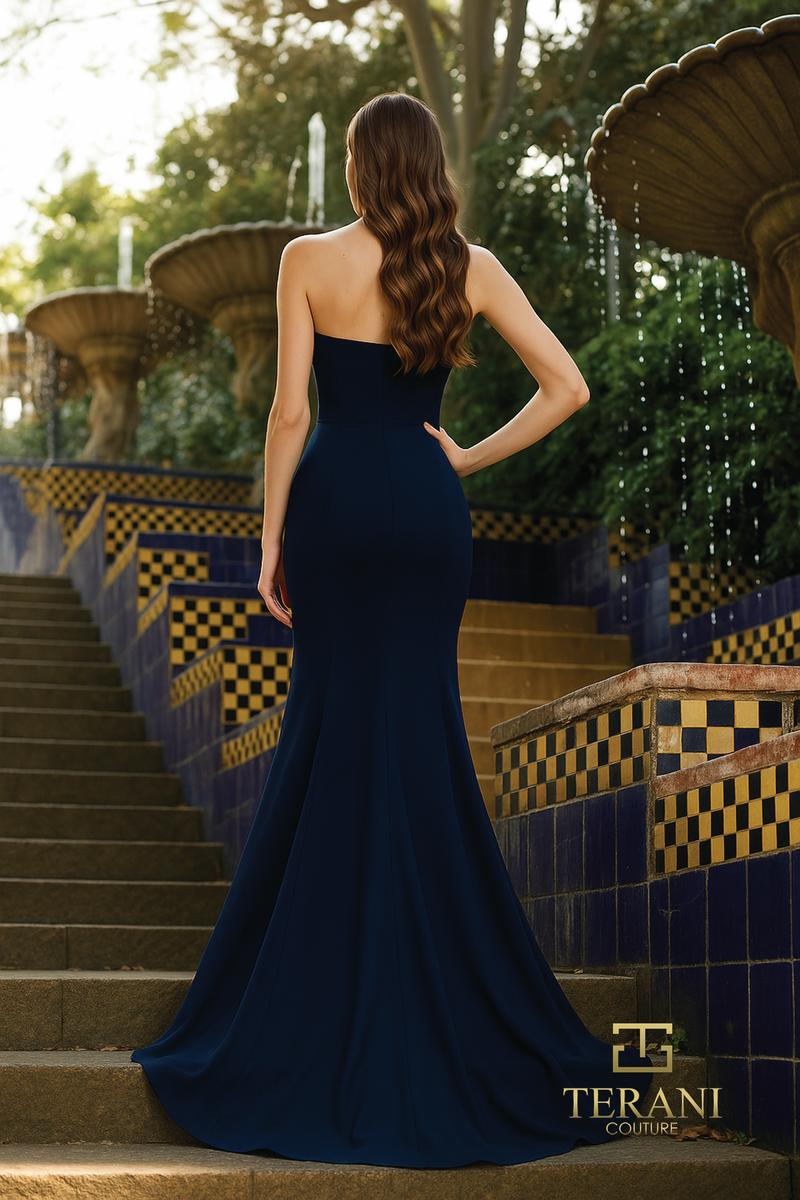 Terani Prom Dress 261P6624 - Navy
