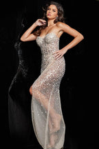 Jovani Signature Collection 26344 - Nude/Silver
