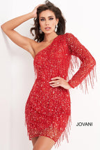 Jovani Short Evening Dress 2645 - Red