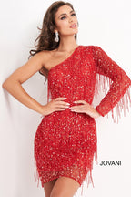 Jovani Short Evening Dress 2645 - Red