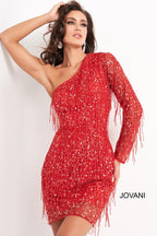 Jovani Short Evening Dress 2645 - Red