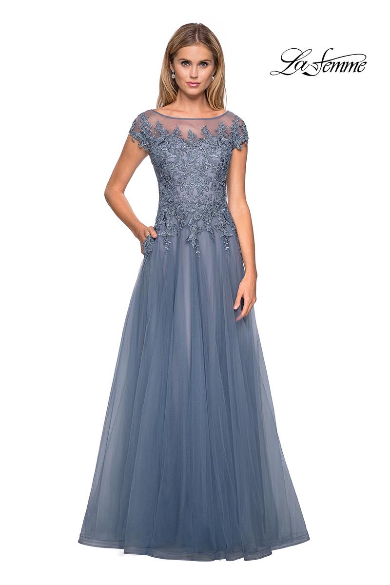 La Femme Evening 26893 - Smoky Blue
