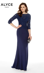 Alyce Black Label Dress 27017 - Navy