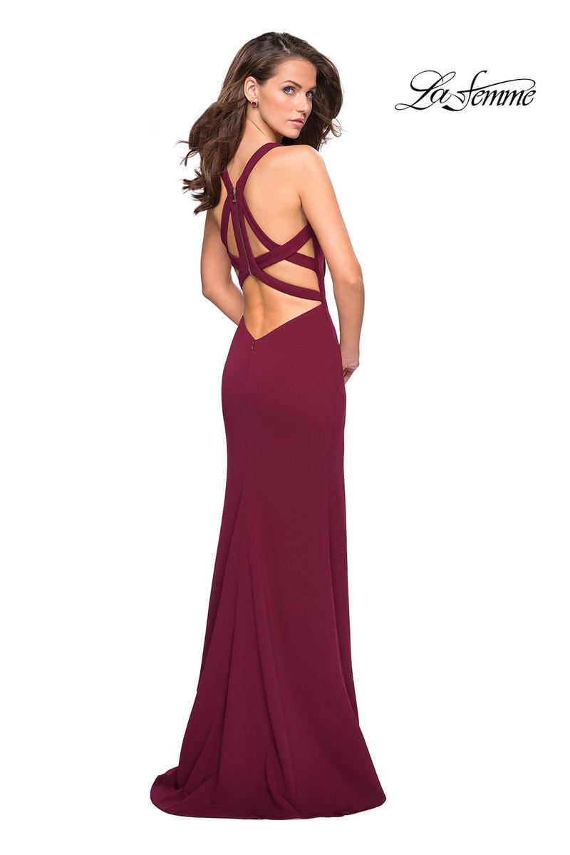 La Femme Dress 27031 - Burgundy
