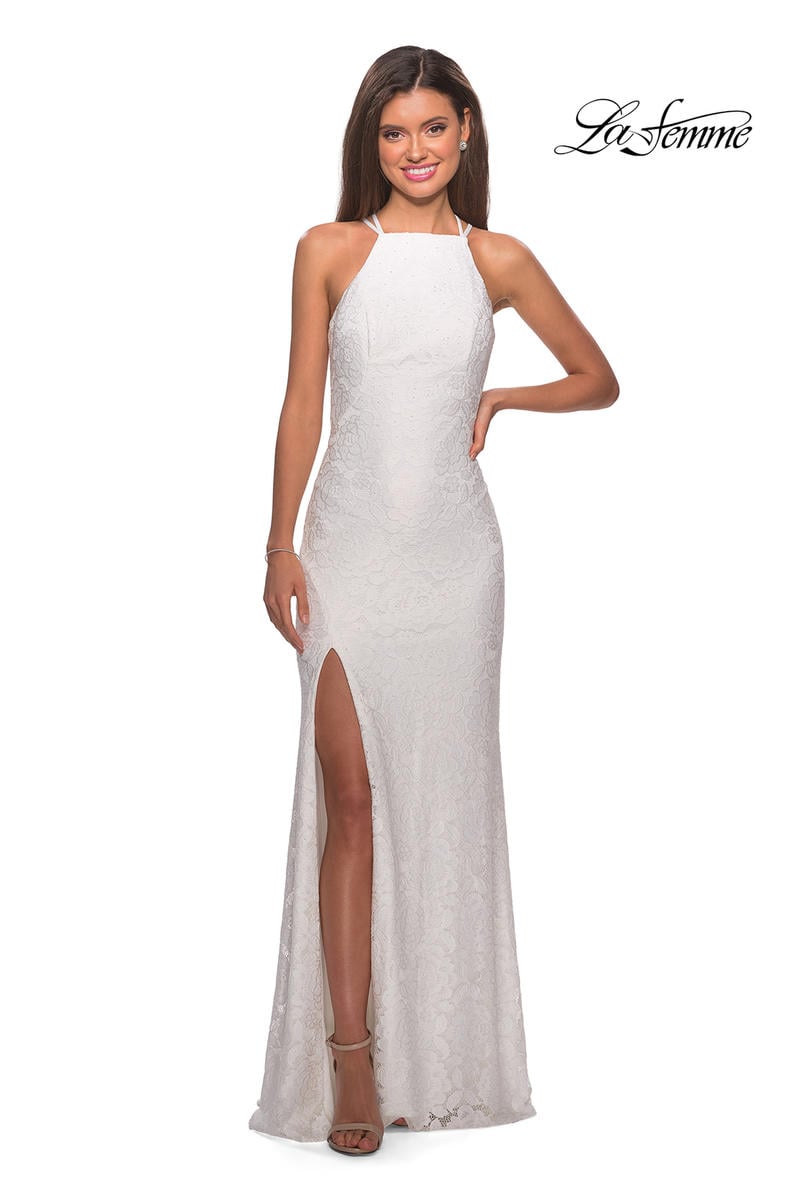 La Femme Prom 27046 - White