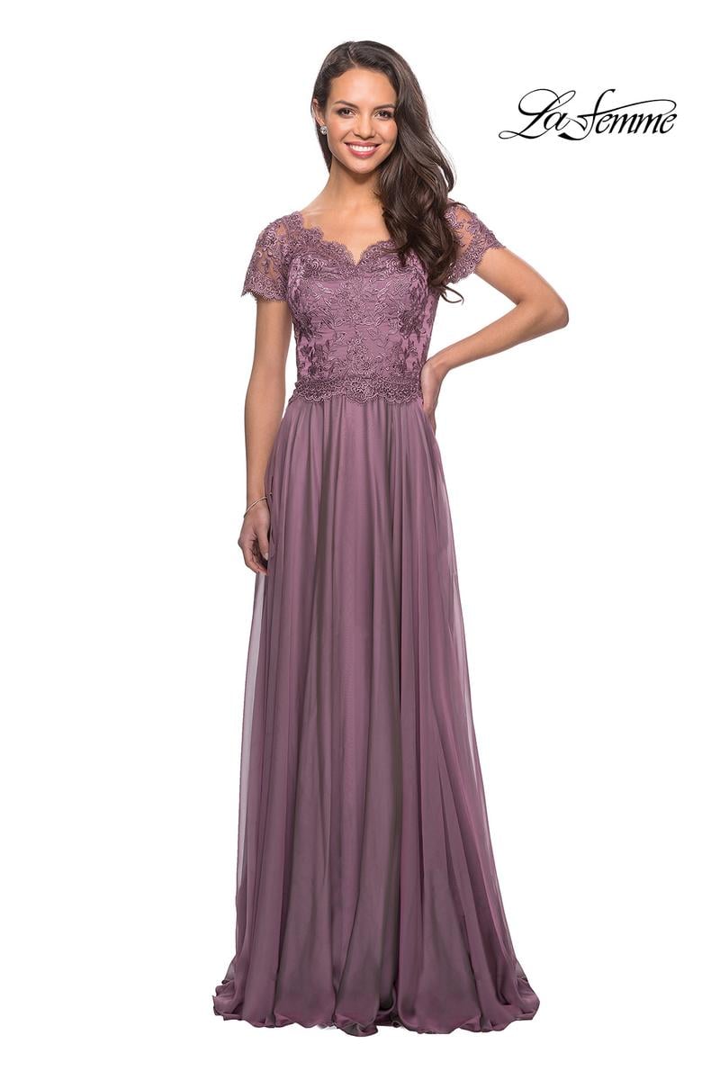 La Femme Evening 27098 - Dusty Lilac