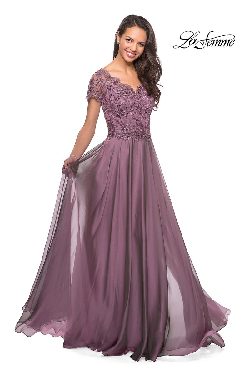 La Femme Evening 27098 - Dusty Lilac